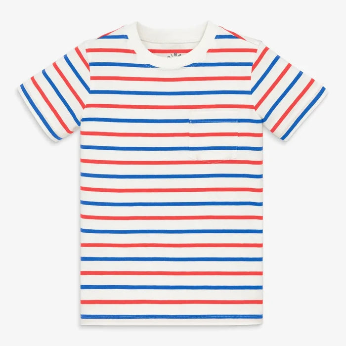 Primary- Kids Pocket Tee in Stripe