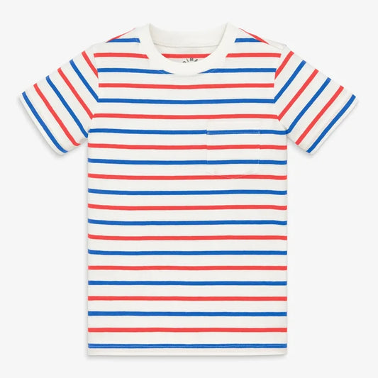 Primary- Kids Pocket Tee in Stripe