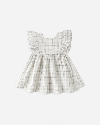 Quincy Mae – Alina Dress in Blue Plaid