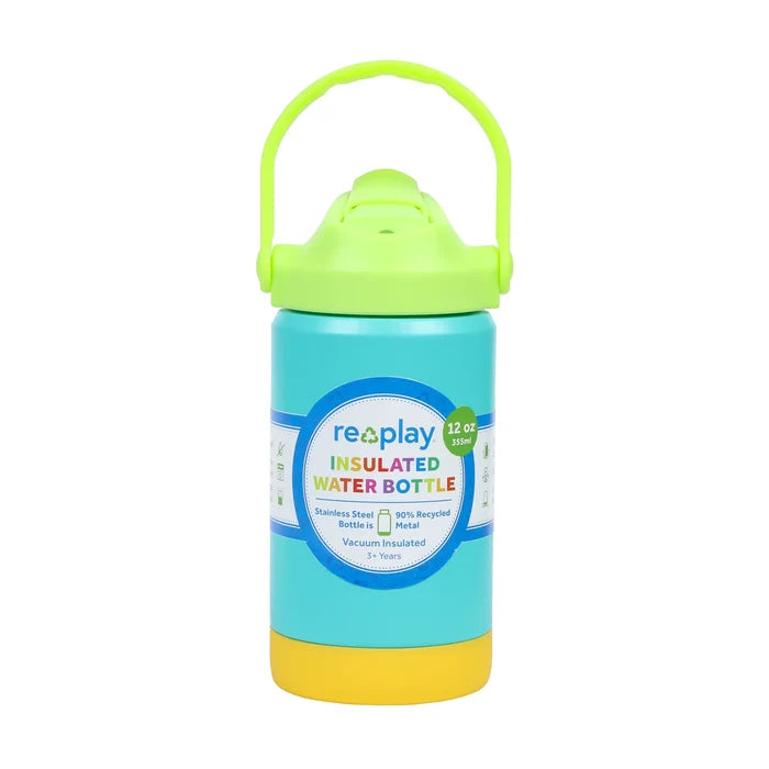 Re-Play 355ml Insulated Water Bottle -  Aqua