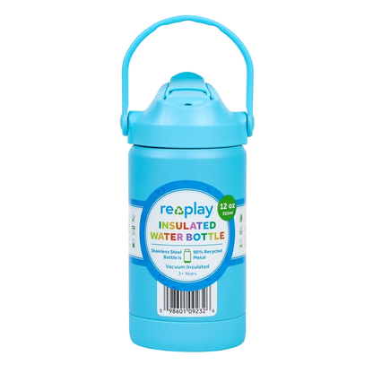 Re-Play 355ml Insulated Water Bottle -  Pool Blue