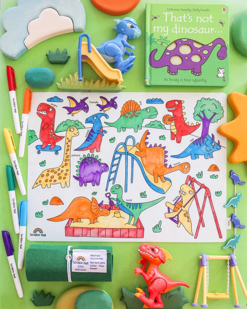 Reusable Scribble Mat Set | Dino Motions