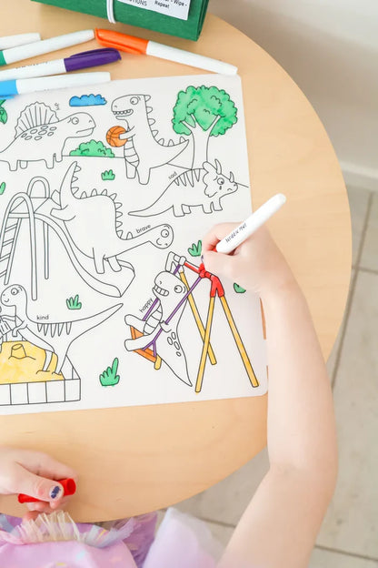 Reusable Scribble Mat Set | Dino Motions