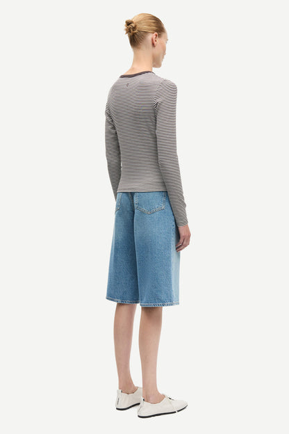 Samsoe Samsoe - Saalexo Cardigan in Mulch Stripe