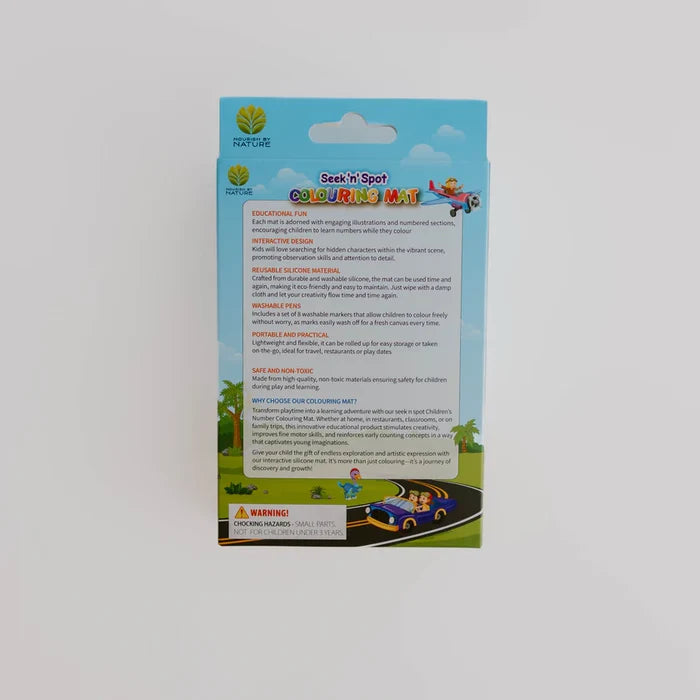 Seek n' Spot Jumbo Silicone Colouring Mat - Cars & Trucks