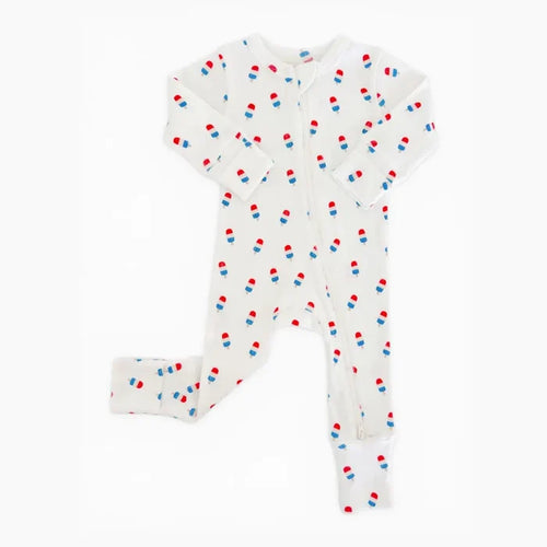 SIIX Collection- Popsicle Organic Pointelle 2 Way Zip Romper
