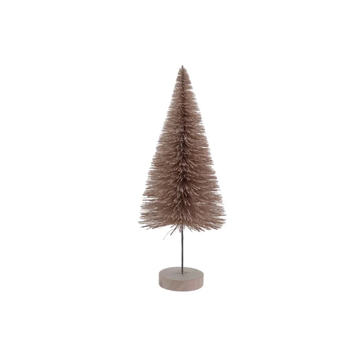 Sisal Bottle Brush Tree 12"H with Wood Base in Cream