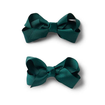 Snuggle Hunny Piggy Tail Hair Clips Pair - Pine