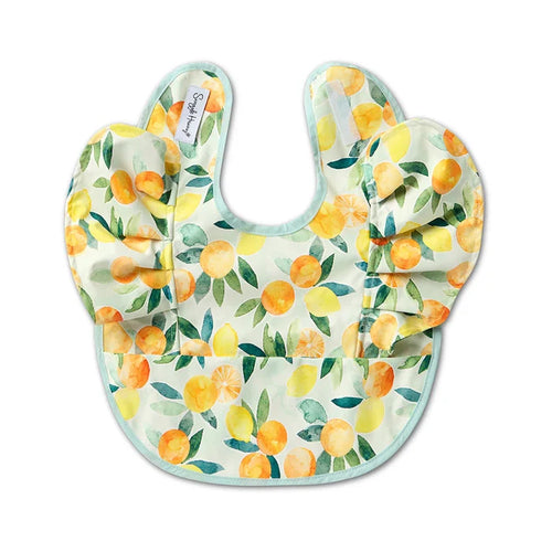 Snuggle Hunny Waterproof Frill Snuggle Bib - Citrus Squeeze