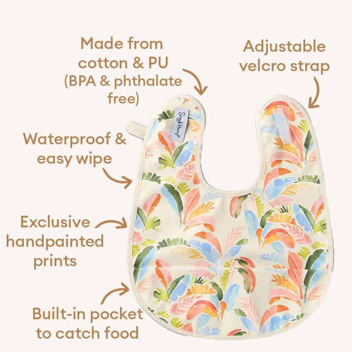 Snuggle Hunny Waterproof Snuggle Bib - Summer Palm
