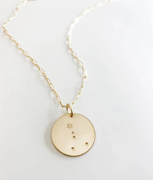 Society Nautique – Gemini Constellation Large Disc Necklace