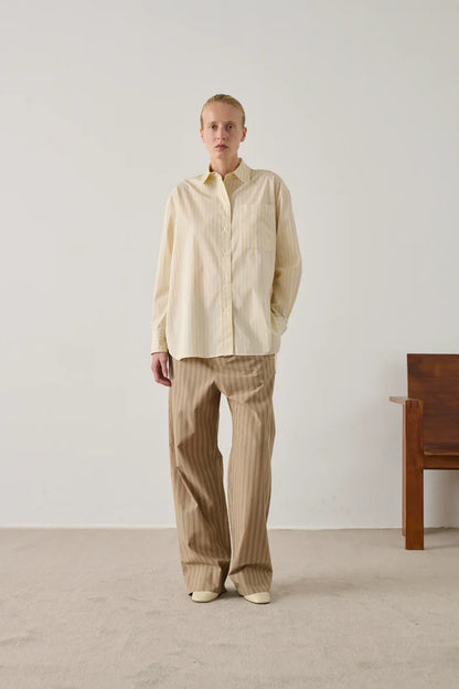 Soeur – Carlotta Shirt in Yellow and White Stripe