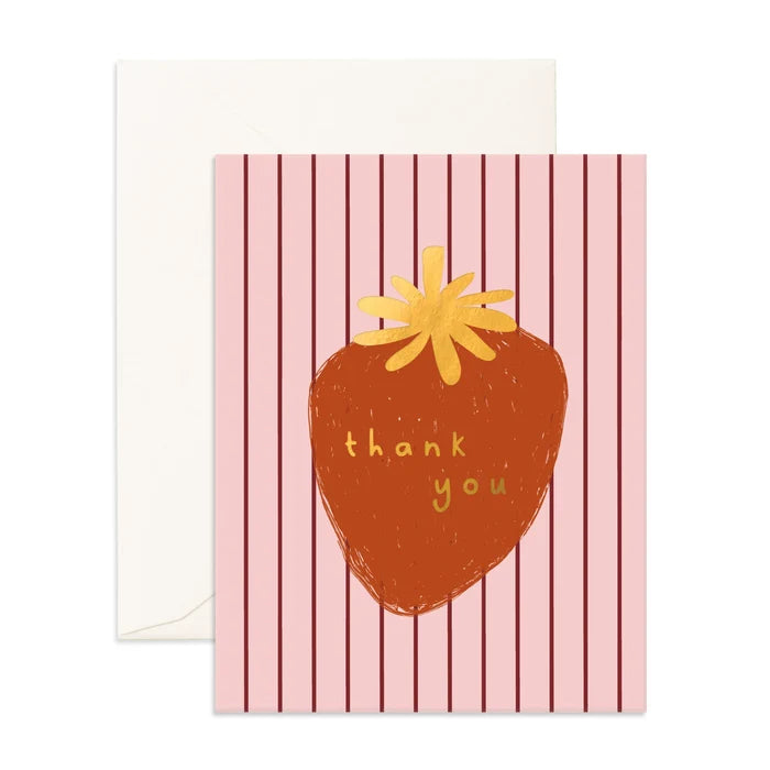 Thank You Strawberry Greeting Card