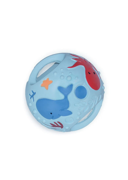 Tikiri My First Grabbing Ball Natural Rubber Toy - Ocean Blue