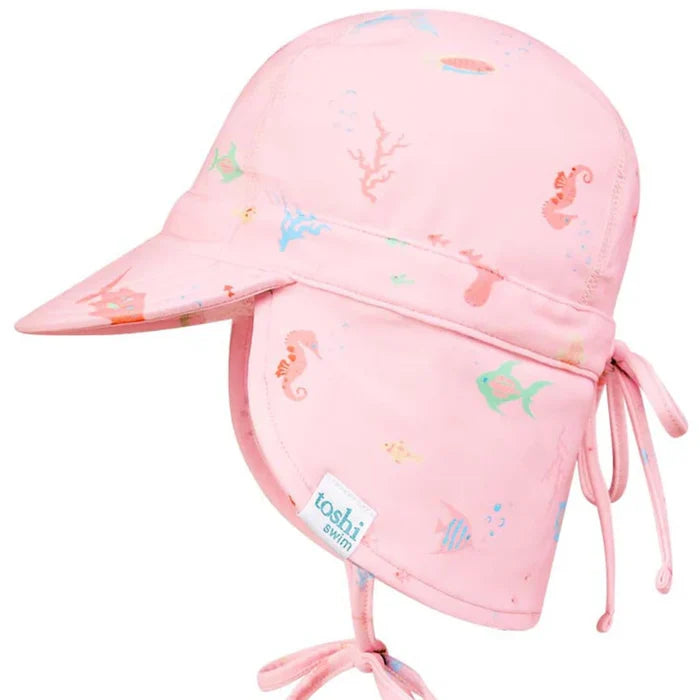 Toshi Swim Baby Flap Cap Classic | Coral
