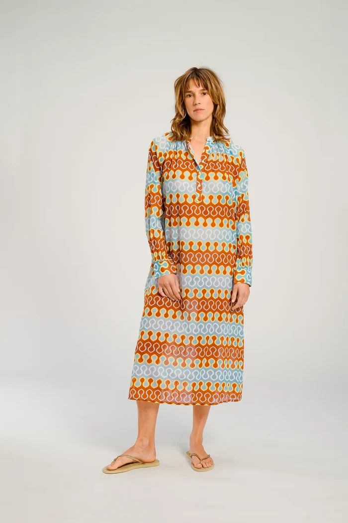 V De Vinster – Rio Dress in Blue Multi