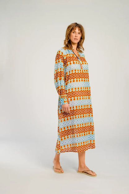 V De Vinster – Rio Dress in Blue Multi