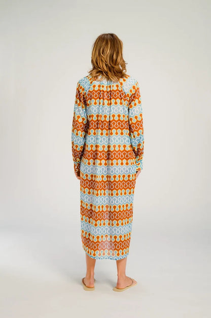 V De Vinster – Rio Dress in Blue Multi
