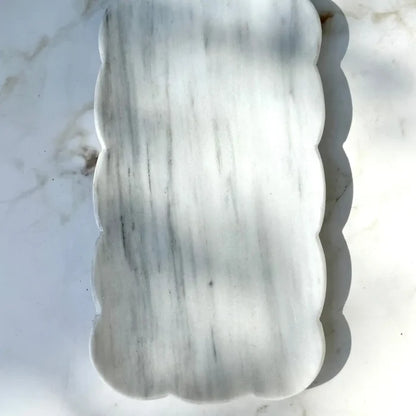 Villa Lua - Josaphine Marble Tray in White