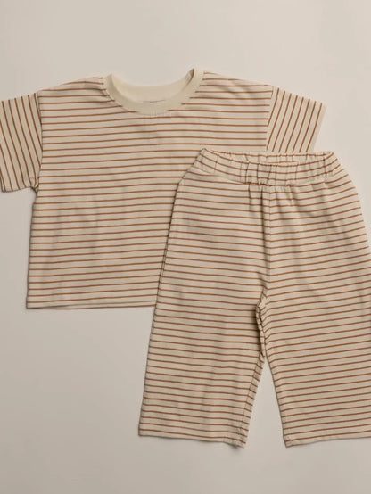 Winnie + Crew - Sawyer Set in Thin Vanilla Ice Stripe