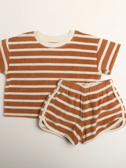 Winnie + Crew - Sterling Set in Apple Cinnamon Stripe