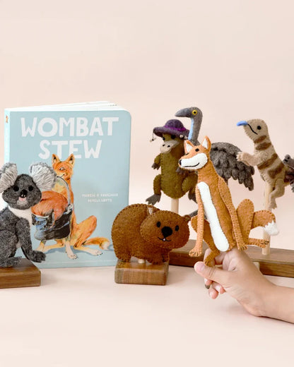 Wombat Stew 8 Piece Finger Puppet Set