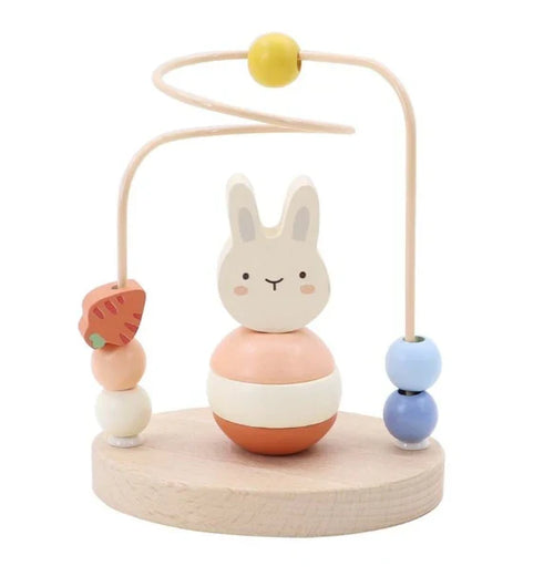 Wooden Bunny Stacking Bead Maze