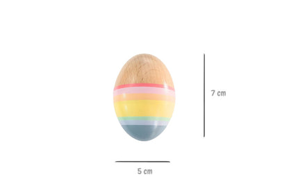 Wooden Rainbow Egg Maraca in Koala Gift Box