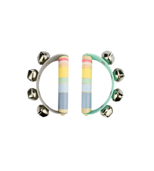 Wooden Rainbow Jingle Bell Shakers